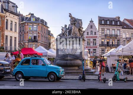 Place du Grand Sablon. Bruxelles, Belgio. Foto Stock
