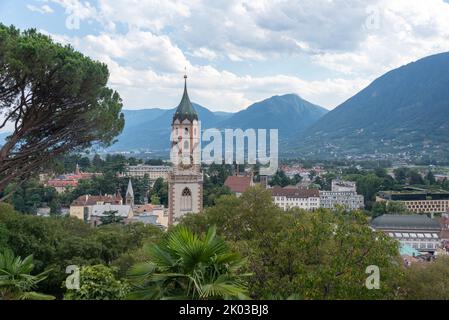 Chiesa Parrocchiale di San Nicola, Merano, Alto Adige, Italia Foto Stock