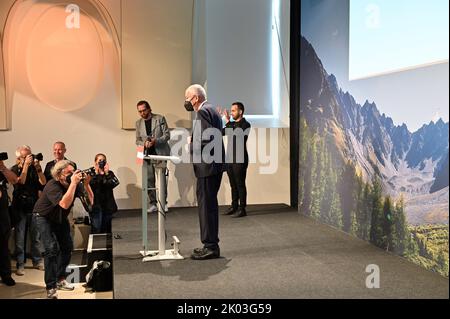 Vienna, Austria. 09th Set, 2022. Insieme per Van der Bellen. Inizio della campagna per le elezioni presidenziali federali con Alexander Van der Bellen Foto Stock