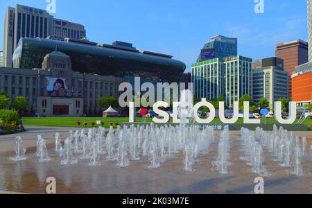 Municipio, Ufficio del Sindaco di Seoul, capitale della Corea del Sud Foto Stock