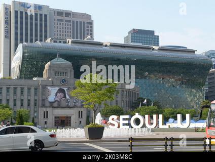 Municipio, Ufficio del Sindaco di Seoul, capitale della Corea del Sud Foto Stock