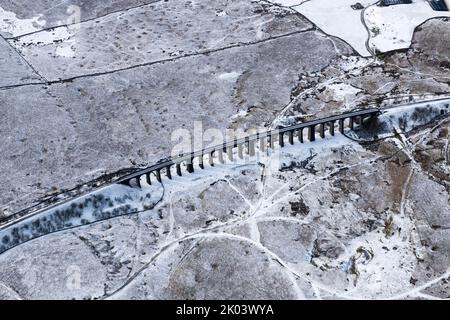 Viadotto Ribblehead o viadotto Batty Moss sulla Settle-Carlisle Railway, North Yorkshire, 2018. Foto Stock