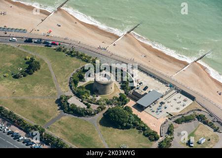The Wish Tower, martello Tower numero 73, Eastbourne, East sussex, 2016. Foto Stock
