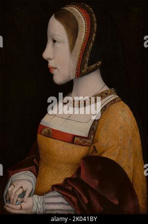 Ritratto di Isabella d'Austria (1501-1526), Regina di Danimarca, circa 1515. Trovato nella collezione del Muzeum Narodowe, Cracovia. Foto Stock