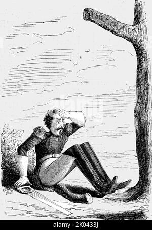 'Un errore politico: L'uomo che ha segato il ramo, ma che ha seduto alla fine sbagliata mentre lo ha fatto; la Crimea', 1854 da "Cassell's Illustrated Family Paper; London Weekly 31 Dec 1853 to 30 Dec 1854". Foto Stock
