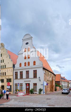 Città anseatica di Wismar, Meclemburgo-Pomerania occidentale, Germania, Europa, agosto 22, 2022. Foto Stock