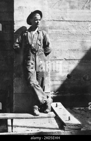 Ritratto operaio americano, ca. 1910. Foto Stock