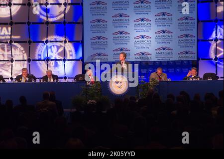 Attività alla American Federation of Labor-Congress of Industrial Organisations (AFL-CIO) Building and Construction Trades Convention, con intervento del Segretario Shaun Donovan. Foto Stock