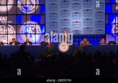 Attività alla American Federation of Labor-Congress of Industrial Organisations (AFL-CIO) Building and Construction Trades Convention, con intervento del Segretario Shaun Donovan. Foto Stock