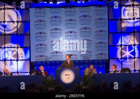 Attività alla American Federation of Labor-Congress of Industrial Organisations (AFL-CIO) Building and Construction Trades Convention, con intervento del Segretario Shaun Donovan. Foto Stock