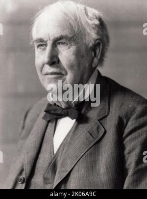 Ritratto di Thomas Edison. 1925. Fotografo sconosciuto. Foto Stock