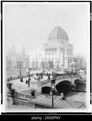 Exposition Grounds, World's Columbian Exposition, Chicago, 1893. Folle alla mostra. Foto Stock