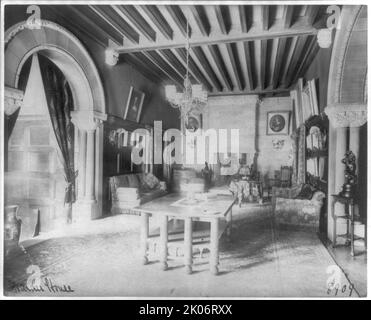 Warder Home, 1900. Interno ornato di B.H. Casa di Warder, K. Street, Washington, D.C. Costruito nel 1885 dall'architetto Henry Hobson Richardson? Foto Stock