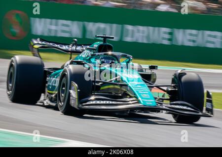 Autodromo Nazionale Monza, Monza, Italia, 10 settembre 2022, Lance passeggio alla guida della (18) Aston Martin Aramco Cognizant F1 1 Team AMR22 durante la Formula 2022 Pirelli Gran Premio d'Italia - Gran Premio d'Italia - Prove libere e qualifiche - Campionato di Formula 1 Foto Stock