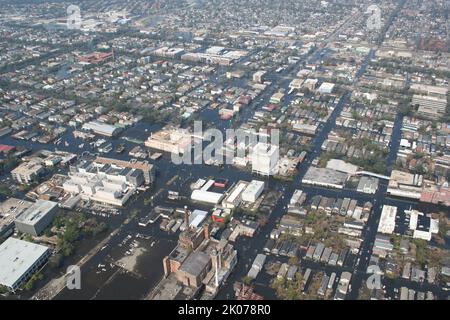 Seleziona visualizzazioni:} New Orleans, Louisiana dopo l'uragano Katrina. Foto Stock