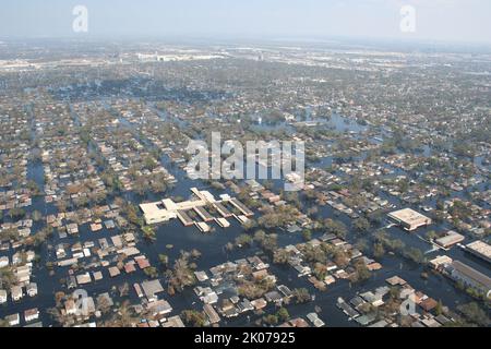 Seleziona visualizzazioni:} New Orleans, Louisiana dopo l'uragano Katrina. Foto Stock