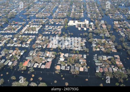 Seleziona visualizzazioni:} New Orleans, Louisiana dopo l'uragano Katrina. Foto Stock