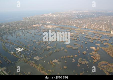 Seleziona visualizzazioni:} New Orleans, Louisiana dopo l'uragano Katrina. Foto Stock