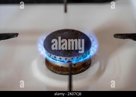 Fiamma a gas, fornello a gas, fornello, Germania Foto Stock