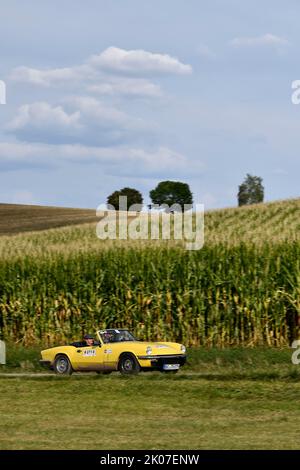 13. 08. 2022, Olympic Rally 72, 1972, 50th Anniversary Revival 2022, corse automobilistiche, rally, auto classica, Freising, Trionfo Foto Stock