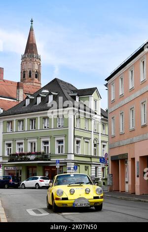 13. 08. 2022, Olympic Rally 72, 1972, 50th Anniversary Revival 2022, corse automobilistiche, rally, auto classiche, Landshut, Porsche 911 Foto Stock