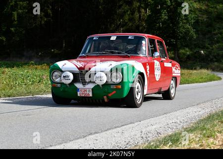 13. 08. 2022, Olympic Rally 72, 1972, 50th Anniversary Revival 2022, corse automobilistiche, rally, auto classica, Freising, Alfa Romeo Foto Stock