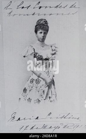 L'Arciduchessa Maria Christina Henriette desiderio Felicitas Raineria d'Austria (21 luglio 1858 – 6 febbraio 1929) è stata la seconda consorte regina di Alfonso XII di Spagna Foto Stock