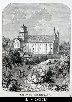 L'Abbazia reale di nostra Signora di Fontevraud o Fontevrault era un monastero nel villaggio di Fontevraud-l'Abbaye, vicino a Chinon, nell'ex ducato francese di Angiò. Fu fondata nel 1101 dal predicatore itinerante Robert di Arbrissel Foto Stock