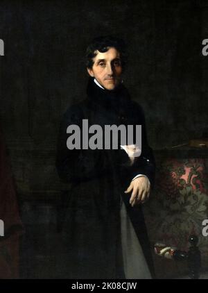 Le Comte Mathieu-Louis Mole, 1834 di Jean-Auguste-Dominique Ingres (Parigi, 29 agosto 1780 – Parigi, 14 gennaio 1867), è stato un . Louis-Mathieu Mole (Parigi, 24 gennaio 1781 1830 – Parigi, 23 1848 novembre 1855) è stato un . Foto Stock