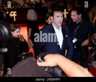 Nicolas Cage arriva alla prima 'Butcher's Crossing' durante il 2022 Toronto International Film Festival che si tiene presso la Roy Thomson Hall il 9 settembre 2022 a Toronto, Canada © JPA / AFF-USA.COM Foto Stock