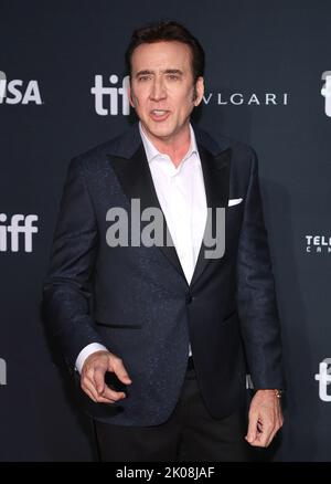 Nicolas Cage arriva alla prima 'Butcher's Crossing' durante il 2022 Toronto International Film Festival che si tiene presso la Roy Thomson Hall il 9 settembre 2022 a Toronto, Canada © JPA / AFF-USA.COM Foto Stock