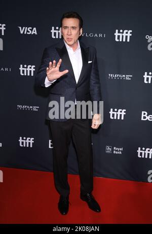 Nicolas Cage arriva alla prima 'Butcher's Crossing' durante il 2022 Toronto International Film Festival che si tiene presso la Roy Thomson Hall il 9 settembre 2022 a Toronto, Canada © JPA / AFF-USA.COM Foto Stock