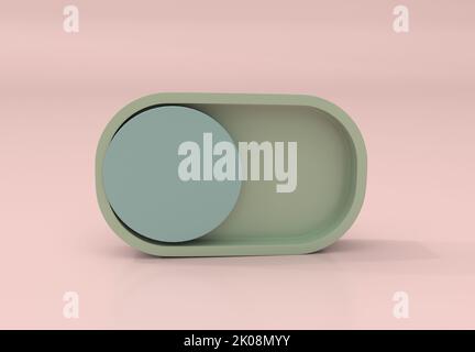 Icona del cursore, rappresentazione 3D minima su sfondo rosa. Foto Stock