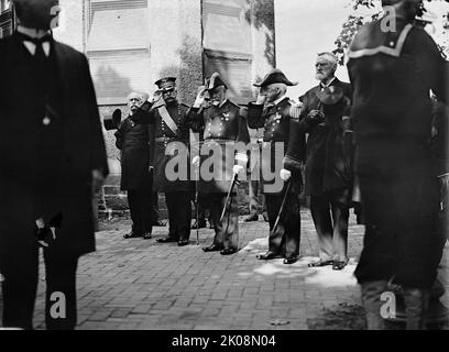 Schley, Winfield Scott, ammiraglio posteriore, U.S.N. Funerale, Chiesa di San Giovanni: Brownson, Willard Herbert; Miles, Nelson Appleton; Potter, William Parker; Remey, George Collier, 1911. Foto Stock