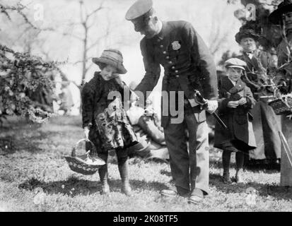 Pasqua Egg Rolling, Casa Bianca, 1911. Foto Stock