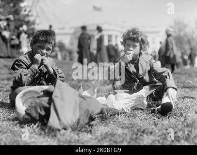 Pasqua Egg Rolling, Casa Bianca, 1911. Foto Stock