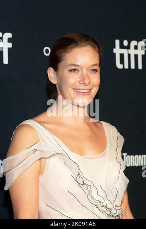 Toronto, Canada. 09th Set, 2022. Rachel Keller partecipa alla prima edizione del Toronto International Film Festival del 2022 di 'Butcher's Crossing' alla Roy Thomson Hall il 09 settembre 2022 a Toronto, Ontario. Foto: PICJER/imageSPACE/Sipa USA Credit: Sipa USA/Alamy Live News Foto Stock