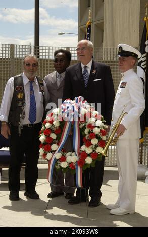 Cerimonia del Memorial Day all'HUD - cerimonia del Memorial Day alla sede centrale dell'HUD. Cerimonia del Memorial Day (giorno della memoria) all'HUD Subject (soggetto), cerimonia del Memorial Day (giorno della memoria) alla sede centrale dell'HUD. Foto Stock