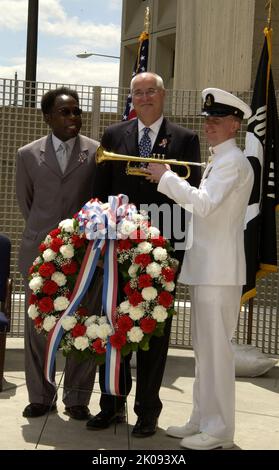 Cerimonia del Memorial Day all'HUD - cerimonia del Memorial Day alla sede centrale dell'HUD. Cerimonia del Memorial Day (giorno della memoria) all'HUD Subject (soggetto), cerimonia del Memorial Day (giorno della memoria) alla sede centrale dell'HUD. Foto Stock