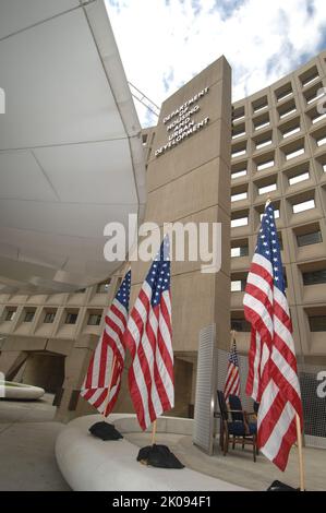 Cerimonia del Memorial Day all'HUD - cerimonia del Memorial Day alla sede centrale dell'HUD. Cerimonia del Memorial Day (giorno della memoria) all'HUD Subject (soggetto), cerimonia del Memorial Day (giorno della memoria) alla sede centrale dell'HUD. Foto Stock