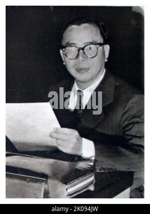 L'Assemblea delle cinquantine Nazioni presso la Sala dell'Assemblea Generale a Flushing Meadow, New York, sabato 29 novembre 1947. Dr T.S. Tsiang, il delegato cinese, che ha sferrato un attacco alla politica sovietica. Foto Stock