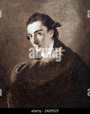Joseph Wright ARA (Derby, 3 settembre 1734 – 29 agosto 1797) è stato un . E' stato acclamato come 'il primo pittore professionista ad esprimere lo spirito della Rivoluzione industriale'. Molti dei dipinti e dei disegni di Wright sono di proprietà del comune di Derby e sono esposti al museo e alla galleria d'arte di Derby. Foto Stock