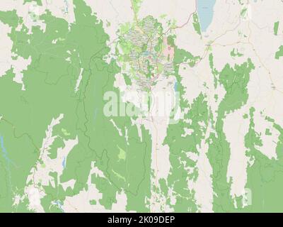 Australian Capital Territory, territorio dell'Australia. Aprire la mappa stradale Foto Stock
