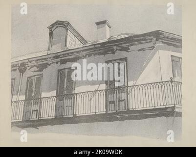 Ferro battuto balcone ringhiera, c.. 1936. Foto Stock