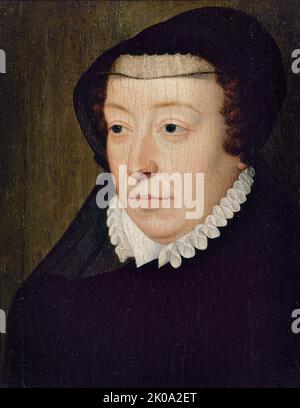 Portrait de Catherine de Médicis (1519-1589), reine de France, c1565. Foto Stock