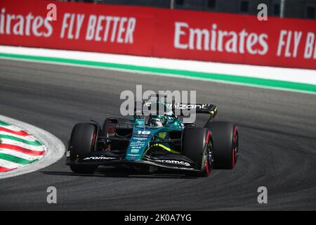 Monza, Italia. 27th Jan, 2022. #18 Lance Stroll, Aston Martin durante il GP d'Italia, 8-11 settembre 2022 sul tracciato di Monza, campionato mondiale di Formula 1 2022. Credit: Independent Photo Agency/Alamy Live News Foto Stock