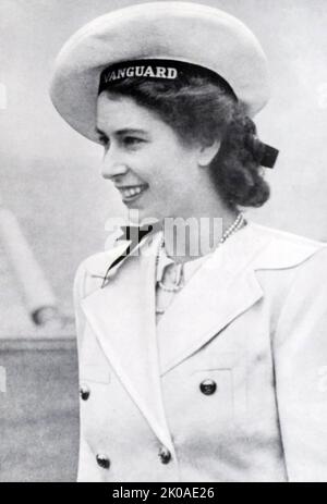 Principessa Elisabetta (successivamente regina Elisabetta II d'Inghilterra) durante il South Africa Royal Tour, 1947 Foto Stock
