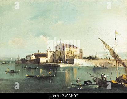 Vista sull'isola di San Cristoforo di Murano. Foto Stock