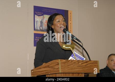 Programma di chiusura del mese della storia nera - HUD programma di chiusura del mese della storia nera presso la sede centrale dell'HUD. Black History Month Closing Program Subject, HUD Black History Month Closing Program presso HUD Headquarters. Foto Stock