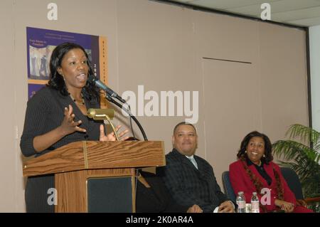 Programma di chiusura del mese della storia nera - HUD programma di chiusura del mese della storia nera presso la sede centrale dell'HUD. Black History Month Closing Program Subject, HUD Black History Month Closing Program presso HUD Headquarters. Foto Stock